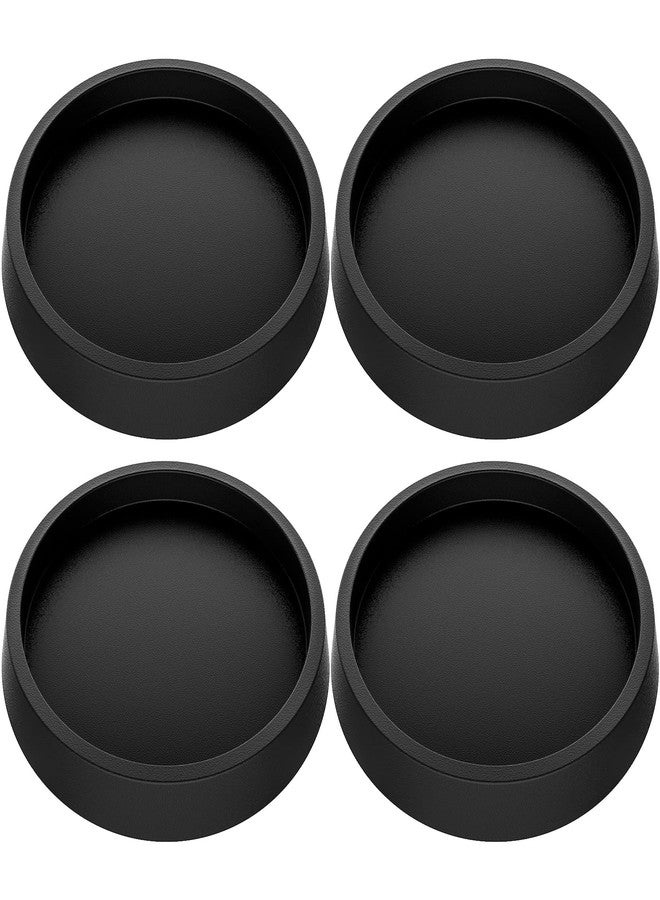 ARLX Furniture Coasters,Caster Cups,Furniture Leg Protectors 2.5 Inch 4pcs Rubber Pads no Slip for Hardwood Floors Black - Image 1